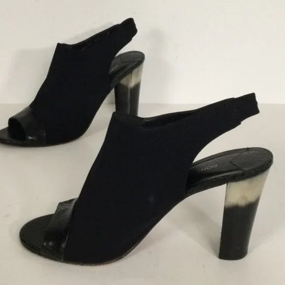 👛 (ANY 2/$50) Spanish DONALD J PLINER 4” Ombré Heel, Fabric/Leather Sling Back - Picture 5 of 10